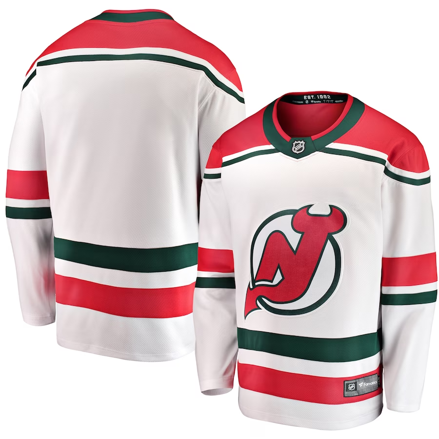 Men's New Jersey Devils White Alternate Breakaway Blank Jersey